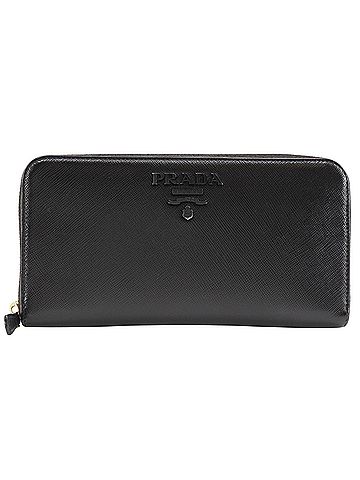 Prada Saffiano Black Leather Wallet (view 1)