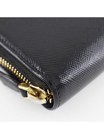 Prada Saffiano Black Leather Wallet (view 2)