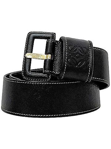 Loewe Anagram Black Leather Belt (view 1)