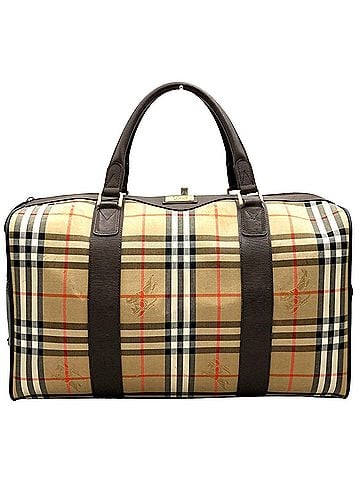 Burberry Nova Check Beige Canvas Travel Bag (view 1)