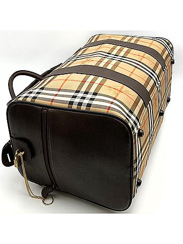 Burberry Nova Check Beige Canvas Travel Bag (view 2)