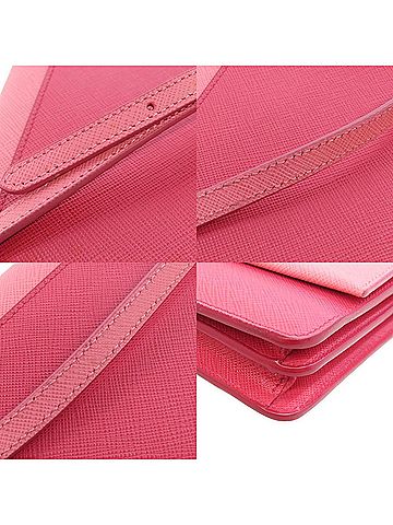 Prada Pink Leather Shopper Bag (view 2)