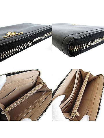 Prada Saffiano Black Leather Wallet (view 2)