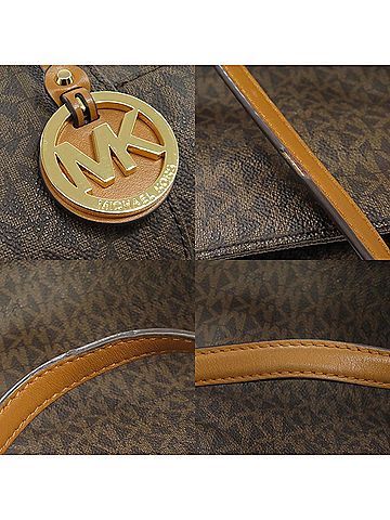 Michael Kors Jet Set Brown Canvas Tote Bag (view 2)