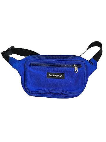 Balenciaga Explorer Blue Synthetic Shoulder Bag (view 1)