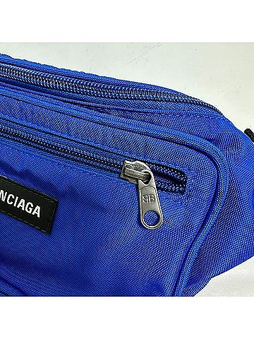 Balenciaga Explorer Blue Synthetic Shoulder Bag (view 2)