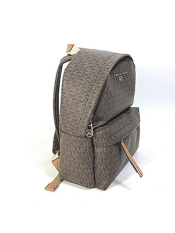 Michael Kors Brown Canvas Backpack Bag (view 2)