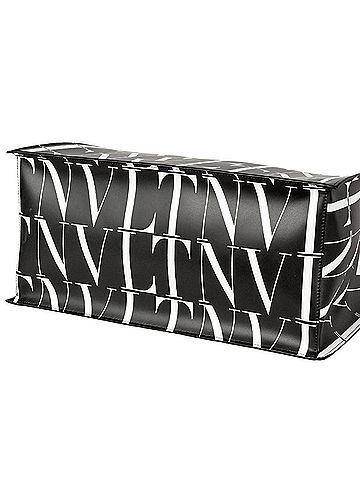 Valentino Garavani Vltn Black Leather Tote Bag (view 2)