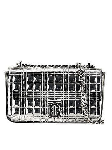 Burberry Lola Silver Leather Shopper Bag (view 1)