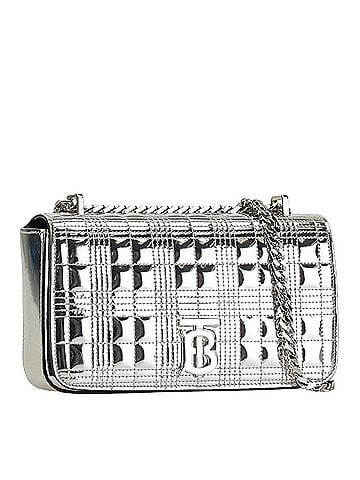 Burberry Lola Silver Leather Shopper Bag (view 2)