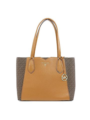 Michael Kors Mae Brown Canvas Tote Bag (view 1)