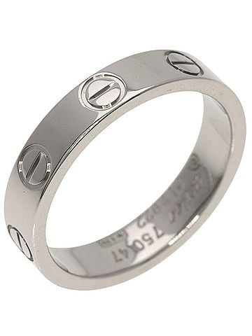 Cartier Love Silver White Gold Ring Jewelry (view 2)