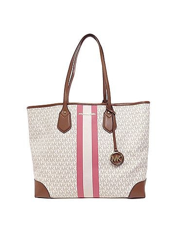 Michael Kors Eva White Canvas Tote Bag (view 1)
