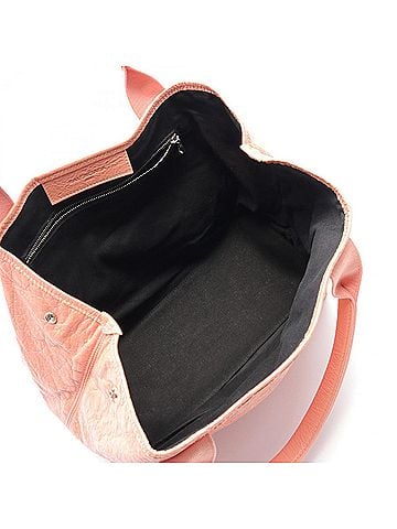 Balenciaga Navy Cabas Pink Leather Tote Bag (view 2)