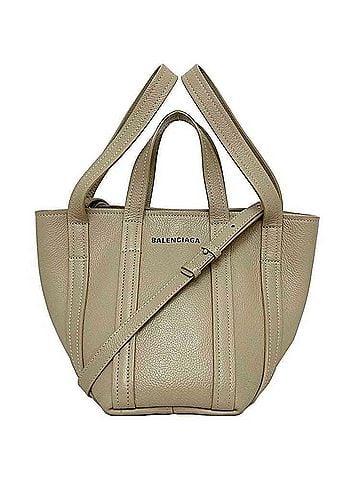 Balenciaga Everyday Beige Leather Tote Bag (view 1)