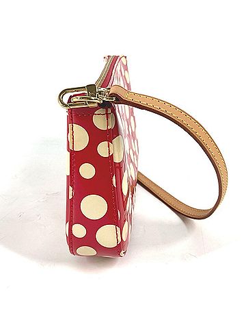 Louis Vuitton Pochette Accessoire Red Patent Leather Clutch Bag (view 2)