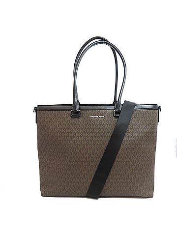 Michael Kors Jet Set Brown Canvas Tote Bag (view 1)