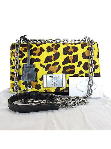 Prada Multicolour Fur Shopper Bag (view 1)