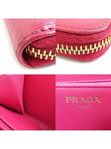 Prada Saffiano Pink Leather Wallet (view 2)