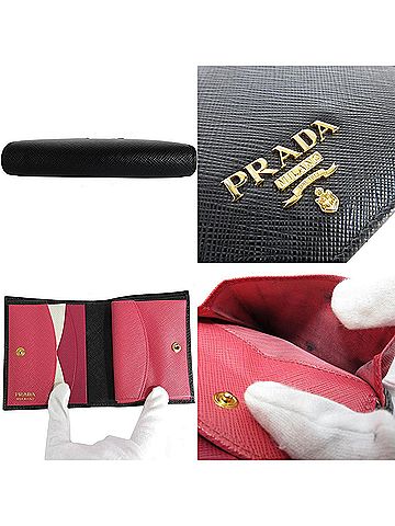 Prada Saffiano Black Leather Wallet (view 2)