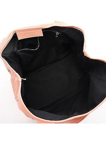 Balenciaga Navy Cabas Pink Leather Tote Bag (view 2)