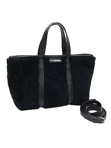 Balenciaga Everyday Black Wool Handbag (view 1)