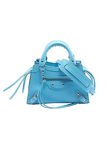 Balenciaga City Mini Blue Leather Handbag (view 1)