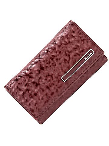 Prada Burgundy Leather Wallet (view 1)