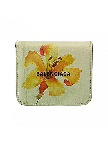 Balenciaga Cash Green Leather Wallet (view 1)