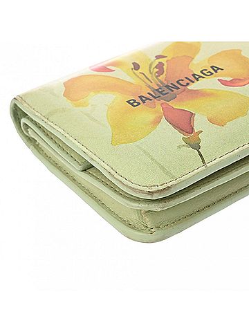 Balenciaga Cash Green Leather Wallet (view 2)