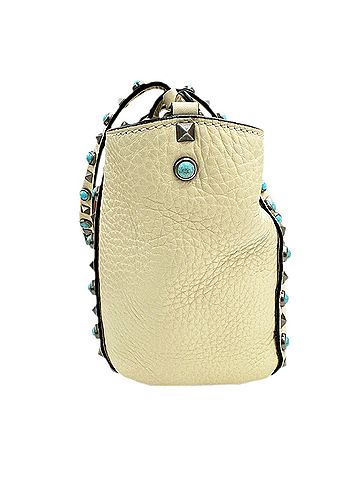 Valentino Garavani Rockstud Beige Leather Shoulder Bag (view 2)