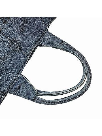 Prada Canapa Blue Denim - Jeans Tote Bag (view 2)
