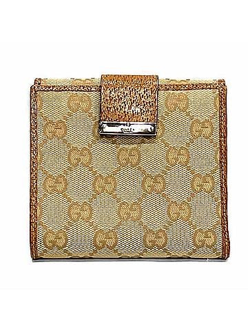 Gucci Porte Feuille Bifold Beige Canvas Wallet (view 1)