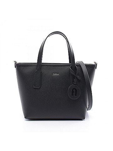 FURLA Black Leather Tote Bag (view 1)