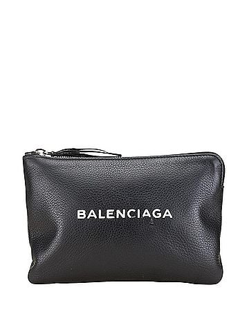 Balenciaga Black Leather Clutch Bag (view 1)