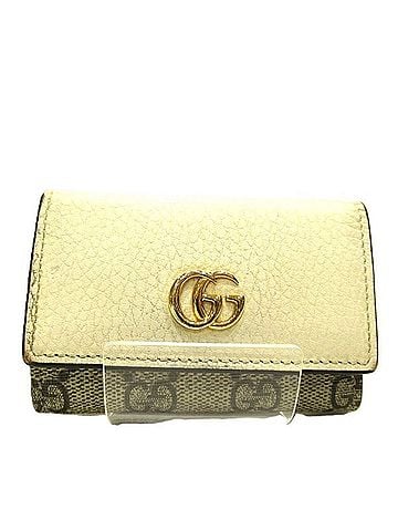 Gucci Gg Marmont White Leather Wallet (view 1)