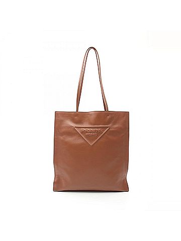 Prada Brown Leather Tote Bag (view 1)