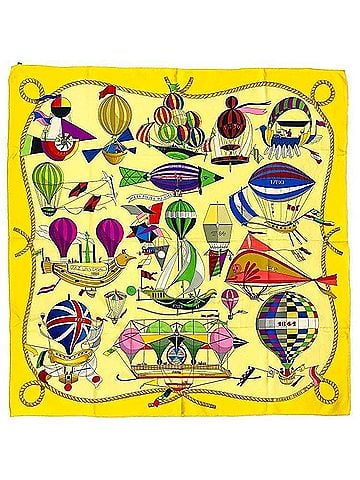 Hermès Carré 90 Yellow Silk Scarf (view 1)