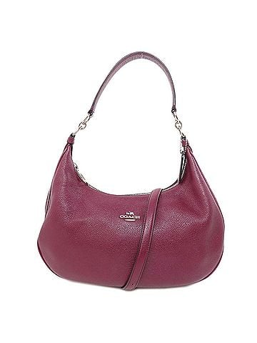 Coach Hobo Burgundy Leather Handbag (view 1)