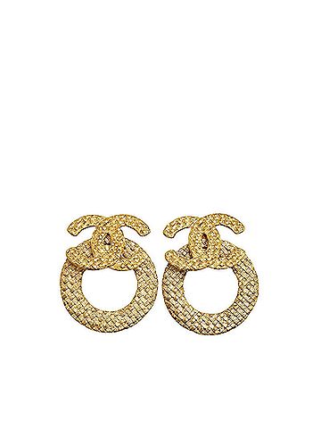 Chanel Coco Mark Gold Gold Plated Earring Jewelry (view 1)