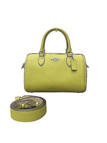 Coach Yellow Leather Handbag (view 1)