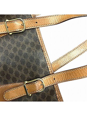 Céline Macadam Brown Canvas Tote Bag (view 2)