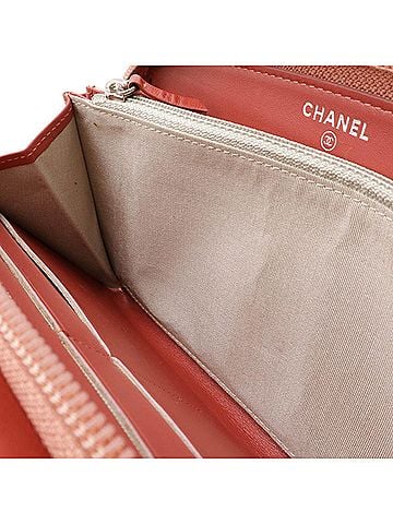 Chanel Orange Leather Wallet (view 2)