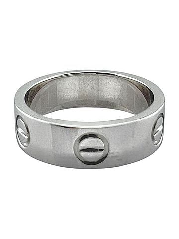 Cartier Love Silver White Gold Ring Jewelry (view 2)
