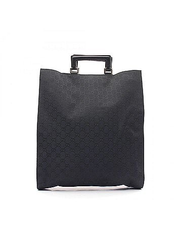 Gucci Gg Canvas Black Canvas Tote Bag (view 1)