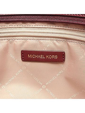 Michael Kors Jet Set Burgundy Canvas Tote Bag (view 2)