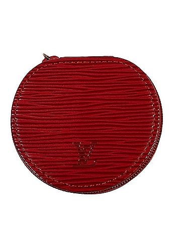 Louis Vuitton Jewelry Case Red Leather Clutch Bag (view 1)