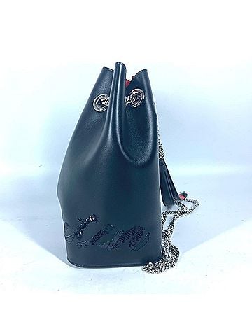 Christian Louboutin Marie Jane Black Leather Backpack Bag (view 2)