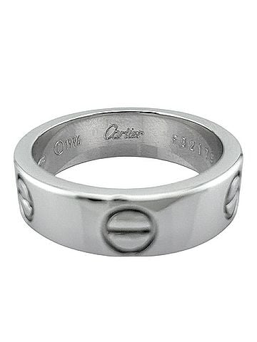 Cartier Love Silver White Gold Ring Jewelry (view 2)