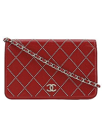 Chanel Red Leather Wallet (view 1)